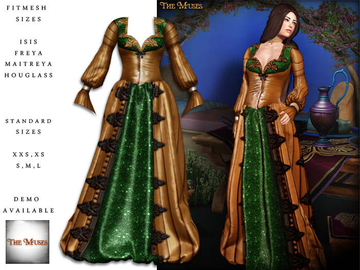 The Muses . Coronation . Gold/Green