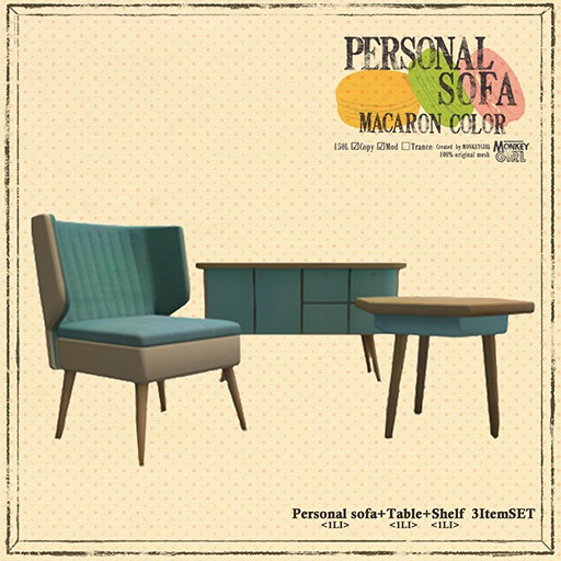 [MG]personal sofa -macaron Blue