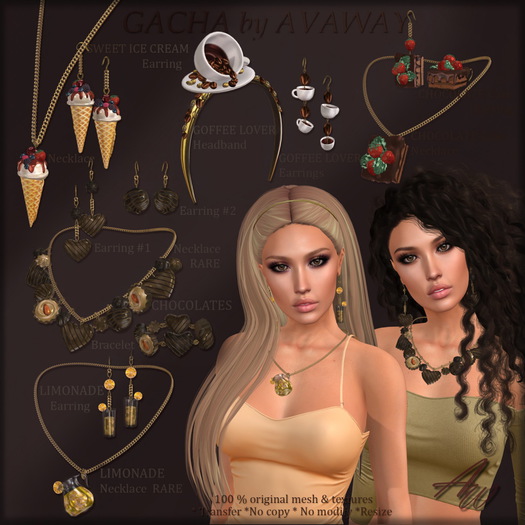 *AvaWay* LIMONADE_Necklace RARE