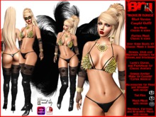 **MOULIN ROUGE BLACK VERSION CARNIVAL STYLE COMPLET OUTFIT **