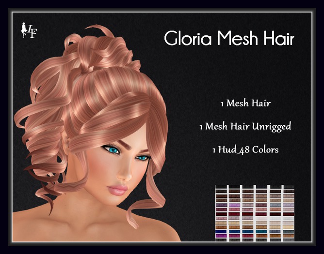 Second Life Marketplace - *LF* Gloria Mesh Hair /78Colors Hud Driven