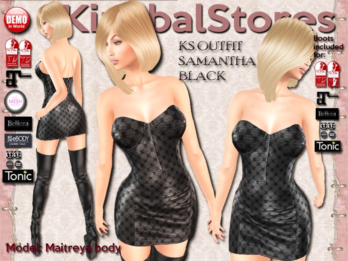 KS OUTFIT SAMANTHA DRESS BLACK