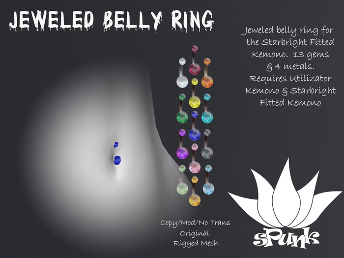 sPunk Jeweled Belly Ring