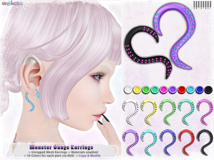 [ bubble ] Monster Gauge Earrings