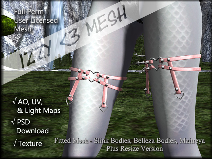 Izzy <3 Mesh - Heart Garters for Bodies v2
