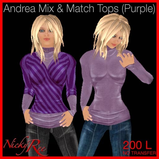 Andrea Mix & Match Tops (Purple)