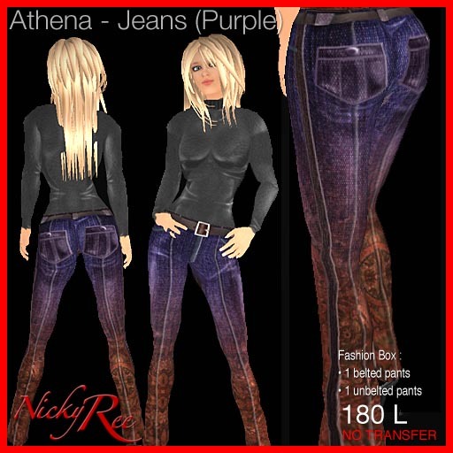 Nicky Ree Pants - Athena-Jeans (Purple)