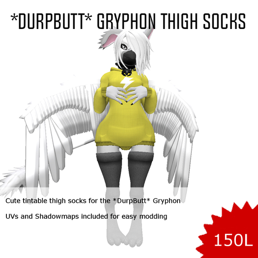 *DurpButt* Gryphon - Thigh Socks (tintable)