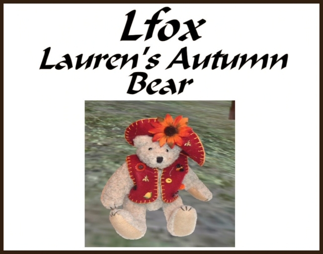 lfox Lauren's Autumn Bear (boxed)