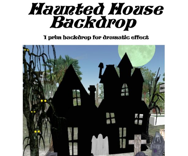 lfox Haunted House Backdrop (boxed)