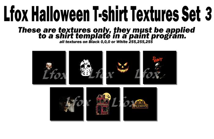 lfox Halloween T-shirt Textures Set 3
