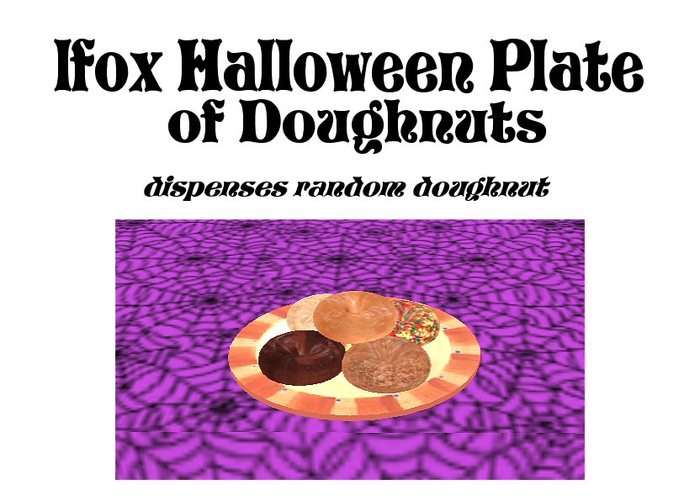lfox Halloween Plate of Doughnuts