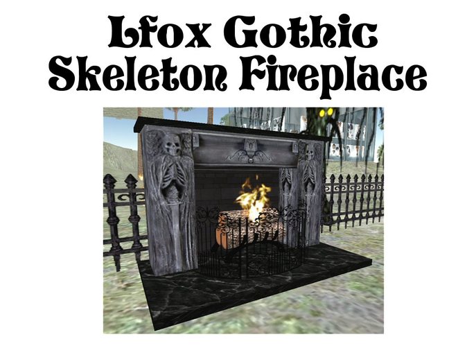 lfox Gothic Skeleton Fireplace (boxed)