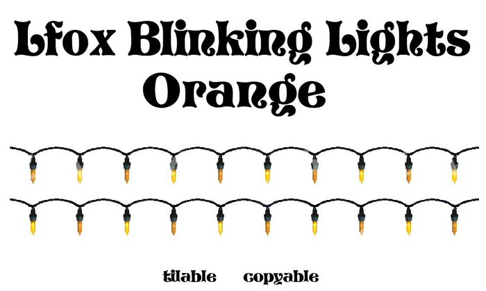 lfox Blinking Lights - Orange (boxed)