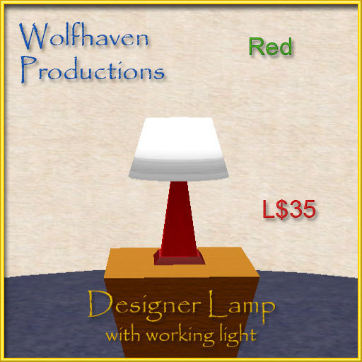 Designer Lamp Red