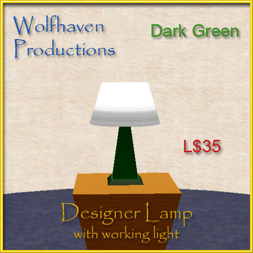 Designer Lamp Dark Green
