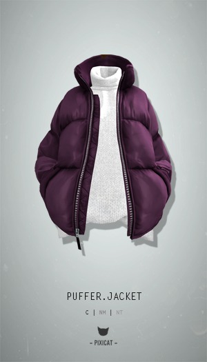 plum puffer jacket