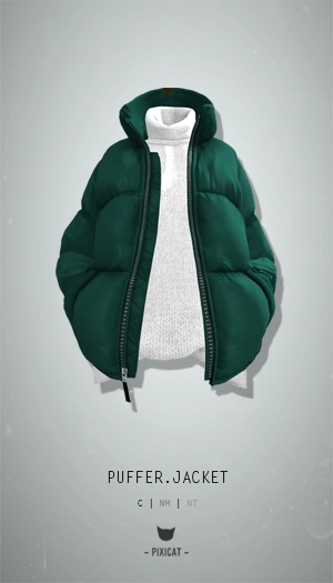 -Pixicat- Puffer.Jacket (Green)