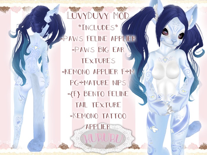 [KRR] Luvyduvy mod for Paws Feline + kemono (Blue)