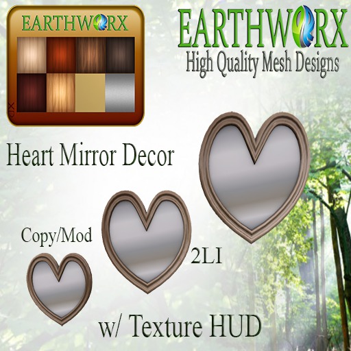 :.EARTHWORX.: Heart Mirror Decor [BOX]