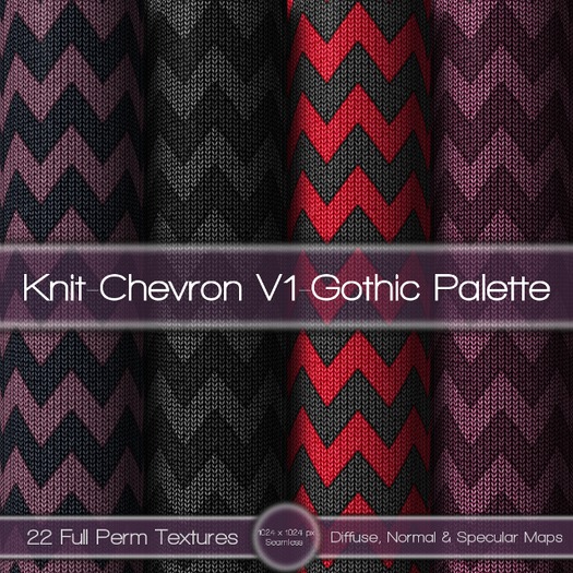 {L} Knit-Chevron V1-Gothic Palette