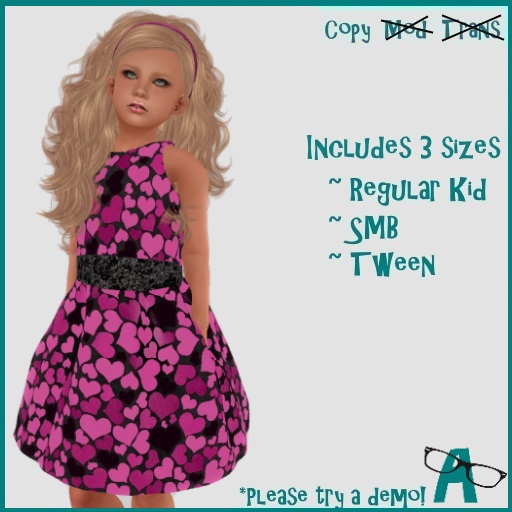pink dress with black hearts