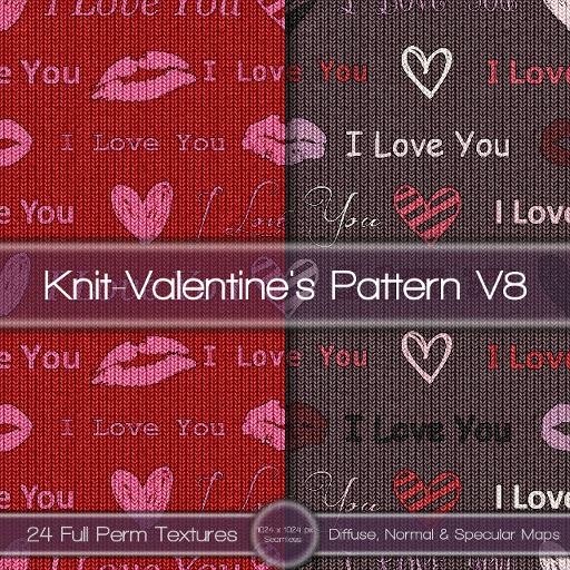 {L} Knit-Valentine's Pattern V8