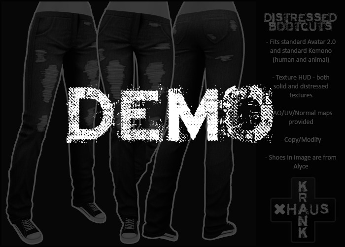 krankhaus - Avatar 2.0 & Kemono - Distressed Bootcuts - DEMO