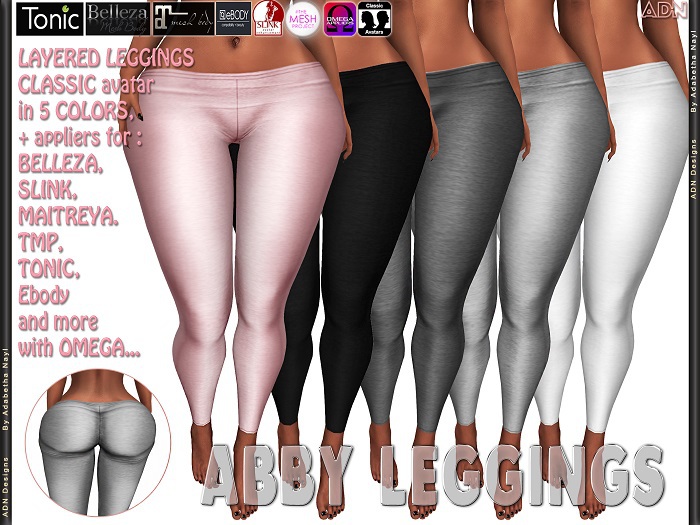 [AdN] ABBY LEGGINGS (OMEGA MAITREYA SLINK TMP TONIC EBODY CLASSIC AVATAR)