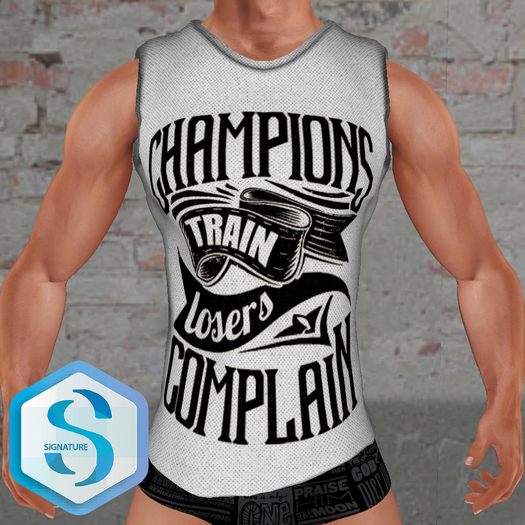 ZEF Tank Signature - CHAMPIONS TRAIN (white)