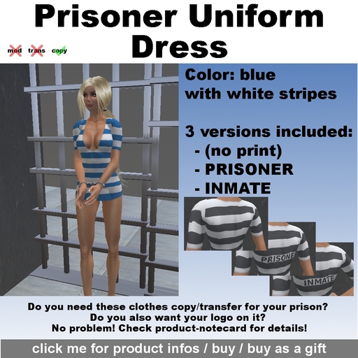 MSM Prisoner Uniform - Dress blue white
