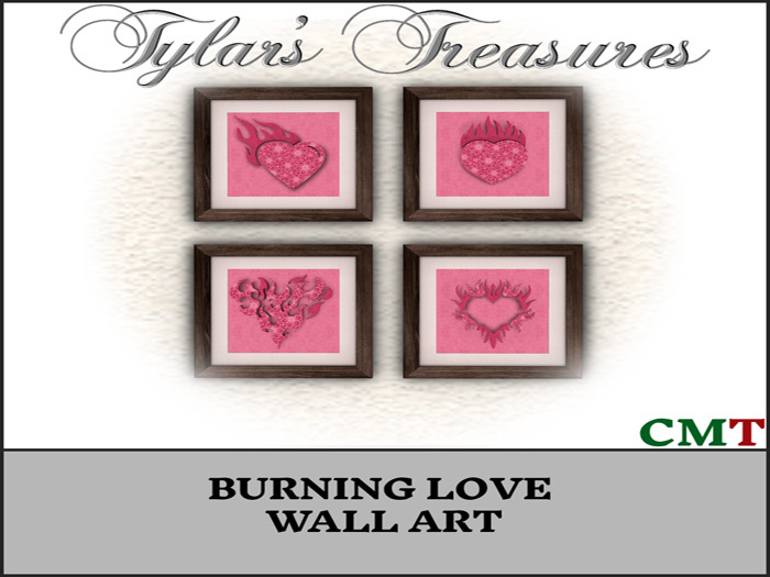 Second Life Marketplace .TT. BURNING LOVE WALL ART BOX
