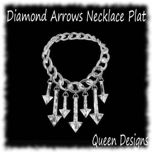 Diamond Arrows Necklace Plat