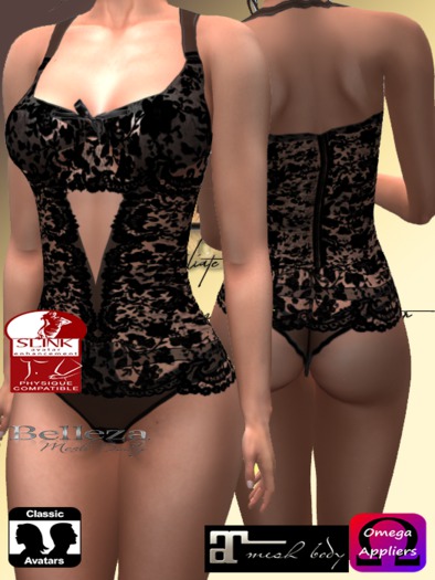 Carla body hud appli lingerie