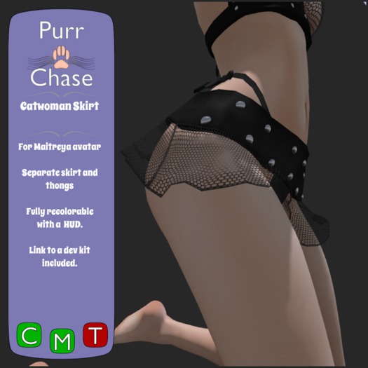 [P&C] [Maitreya] Catwoman Skirt