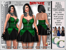 CRASH TULE DRESS TEXTURE BURLESQUE GREEN - FULL PERM