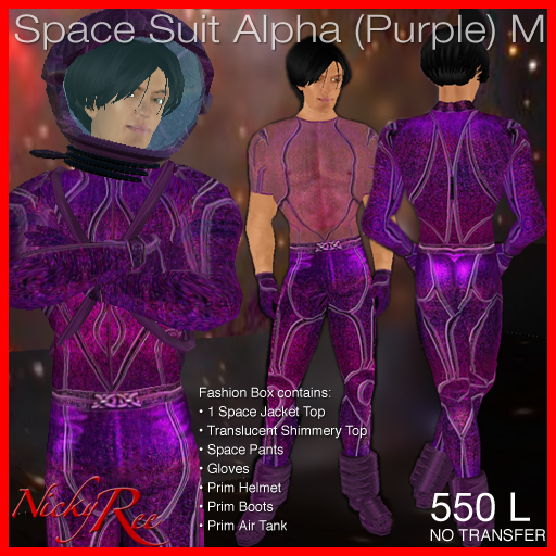 Nicky Ree Bodysuits - Space Suit Alpha (Purple) M