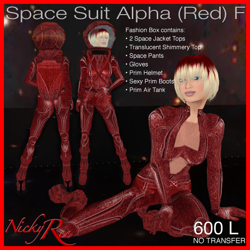 Nicky Ree Bodysuits - Space Suit Alpha (Red) F
