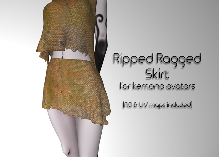 Kemono Ripped Ragged Skirt