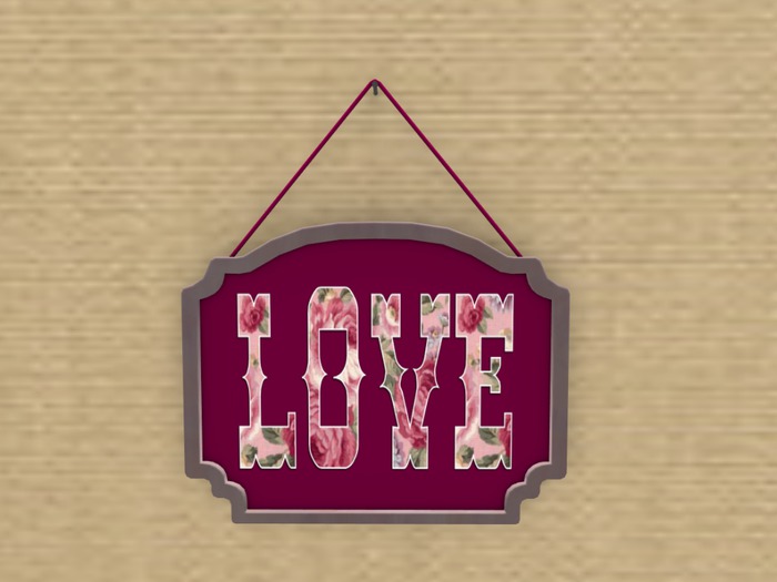 Hanging Love Plaque