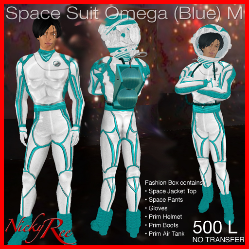 Nicky Ree Bodysuits - Space Suit Omega (Blue) M