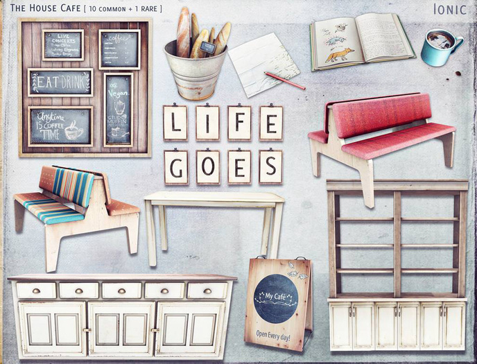 *ionic* Cafe Double Chair (tweed red)