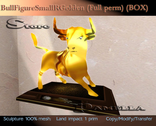 BullFigureSmallRGolden (Full perm) - (BOX)