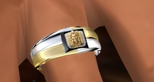 TM Mens Gold Silver Jesus Split RH Ring - BENTO - Right Ring Finger