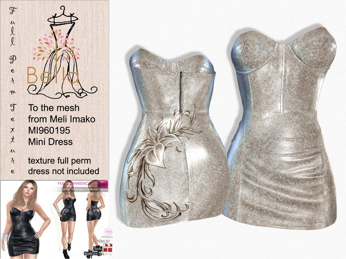 BELLA texture MI960195 & Strapless Chemise Mini Dress 1