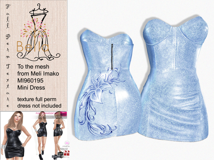 BELLA texture MI960195 & MI961314 Strapless Chemise Mini Dress