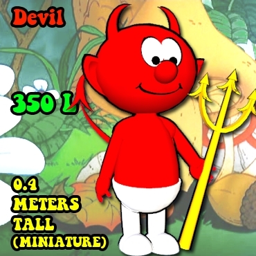 [Screwball Cartoon Avatars] Devil Smurf Miniature Avatar - Micro Avatar