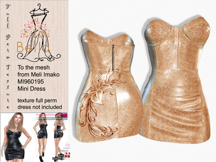 BELLA texture MI960195 & MI961314 Strapless Chemise Mini Dress 2