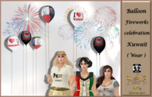 Balloon I love Kuwait -pink (Wear) 2
