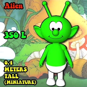 [Screwball Cartoon Avatars] Alien Smurf Miniature Avatar - Micro Avatar